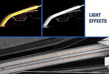Amazon.com: KOZAK Full LED Headlight Assembly Black Housing